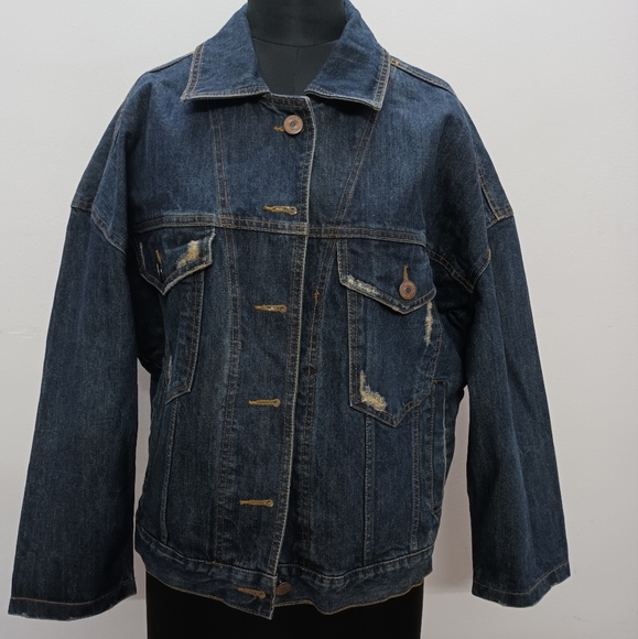 Big size denim jacket